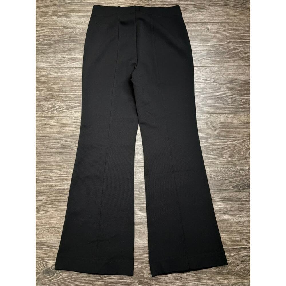 Maeve Anthropologie Soft Knit Seamed Flare Pants Pull On Black ST - Picture 10 of 10